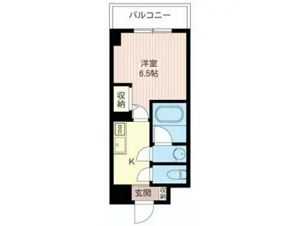 白山ハイツ(1K/4階)の間取り写真