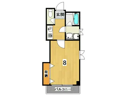 ツインプラザ(1K/4階)の間取り写真