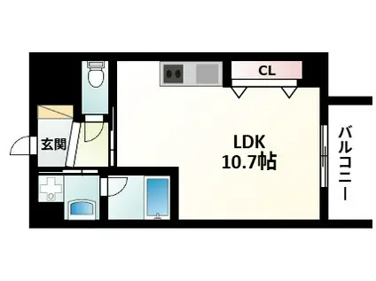 ドルチェヴィータ新大阪(ワンルーム/4階)の間取り写真