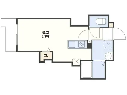 フォースラック出来大工町(ワンルーム/10階)の間取り写真