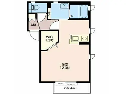 アンビエラ(ワンルーム/1階)の間取り写真