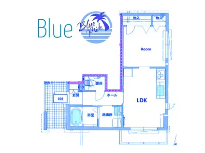 KS CLUB II(1LDK/1階)の間取り写真