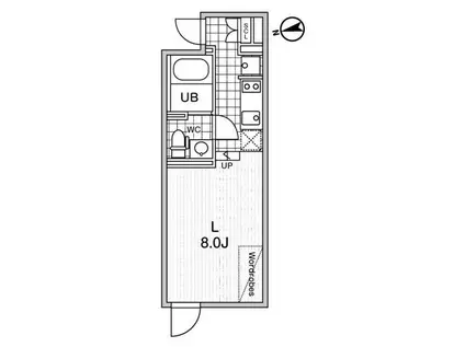 MDM白金台(ワンルーム/3階)の間取り写真