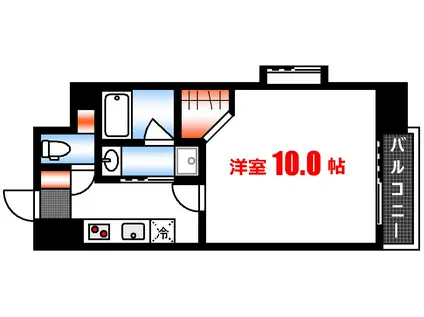 CLASSY HIROSHIMA-EKIMAE(1K/13階)の間取り写真