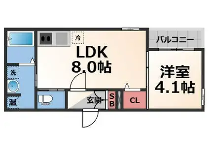 LE GRAND LOTUS(1LDK/1階)の間取り写真