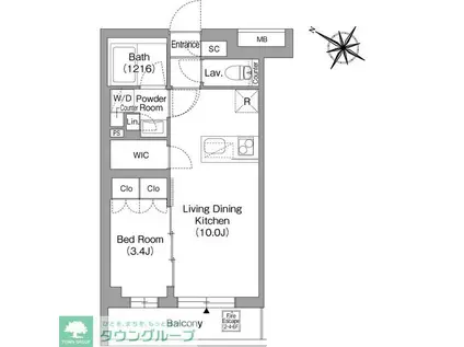 ORSUS戸越銀座(1LDK/3階)の間取り写真