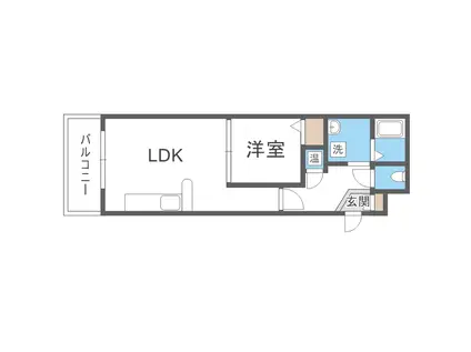 カピテーヌ円山(1LDK/2階)の間取り写真