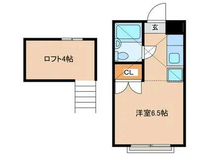ブルーム62(ワンルーム/2階)の間取り写真