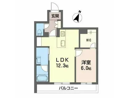 シャーメゾンステージ山吹(1LDK/3階)の間取り写真