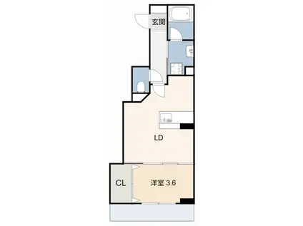 ボヌールA(1LDK/1階)の間取り写真