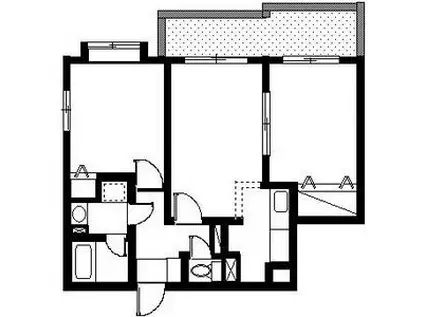 タウンハウス日吉(2LDK/7階)の間取り写真