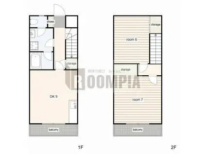 ウエストゴトウ(2DK/1階)の間取り写真