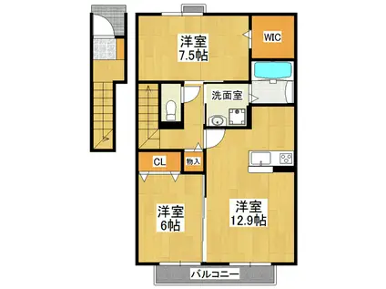 朝日レジデンス学園の森II(2LDK/2階)の間取り写真