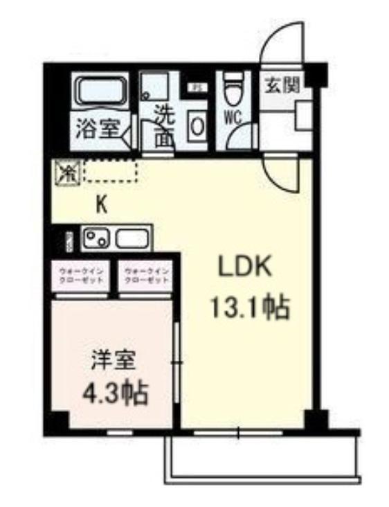 SOLASIA RESIDENCE 九条(1LDK/3階)の間取り写真