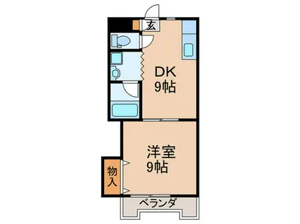第2成城島田マンション(1DK/1階)の間取り写真