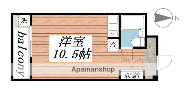 プレアール新高II(ワンルーム/2階)の間取り写真