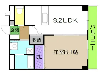 プラテリア・N(1LDK/4階)の間取り写真