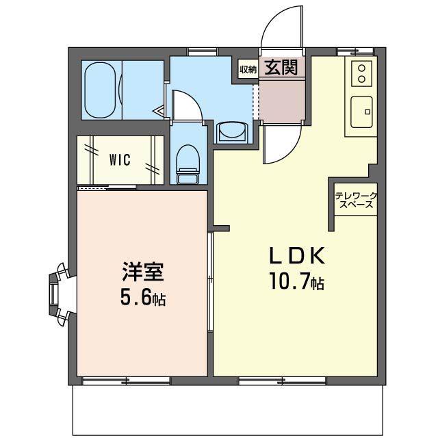 パールハイツII(1LDK/1階)の間取り写真