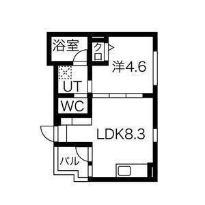 サンシエ浄心(1LDK/1階)の間取り写真