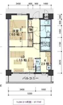 プラッツ木町(1LDK/3階)の間取り写真