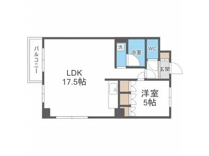 ダイアナ南山鼻ヒルズI(1LDK/4階)の間取り写真
