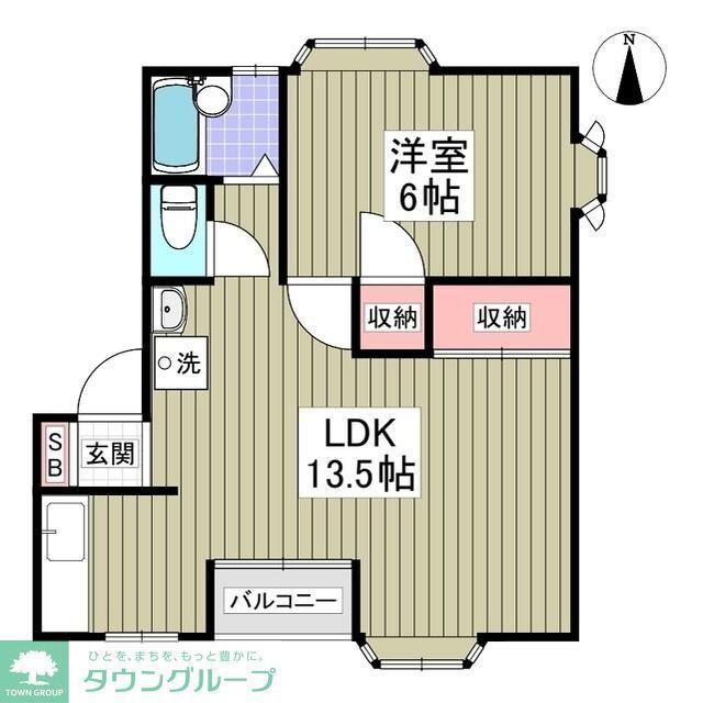 ルビーヒルズA(1LDK/1階)の間取り写真