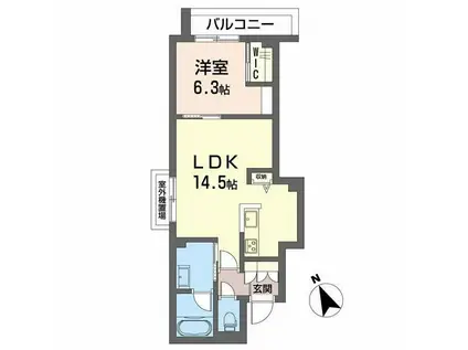 LA MAISON CALME(1LDK/3階)の間取り写真