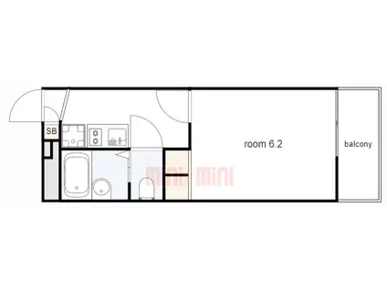 レオパレスSAKABEII(1K/2階)の間取り写真