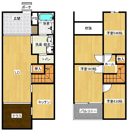 ワイズアレイ(4LDK/2階)の間取り写真