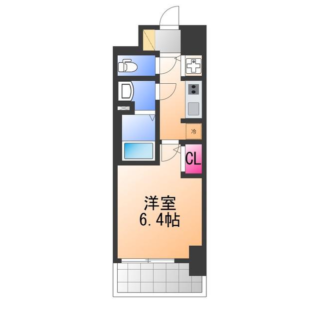 S-RESIDENCE堺湊駅前AZURE(1K/7階)の間取り写真