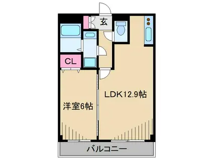 イル・クオーレ(1LDK/2階)の間取り写真