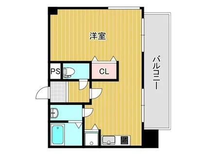 リファレンス浜町(ワンルーム/13階)の間取り写真