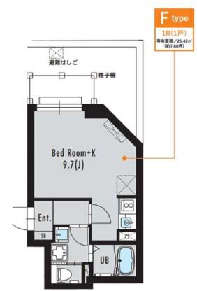 LUORE大塚(1LDK/5階)の間取り写真