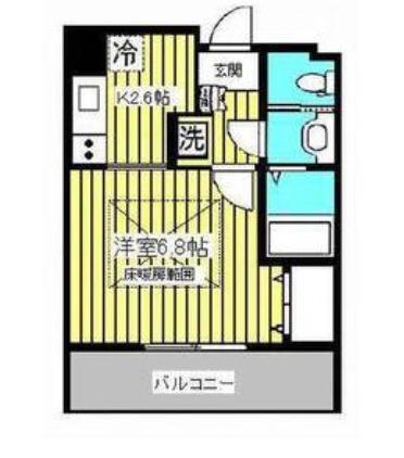 HF仙台レジデンスイースト(1K/5階)の間取り写真