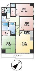 R FIELDS MATSUDO(3LDK/3階)の間取り写真
