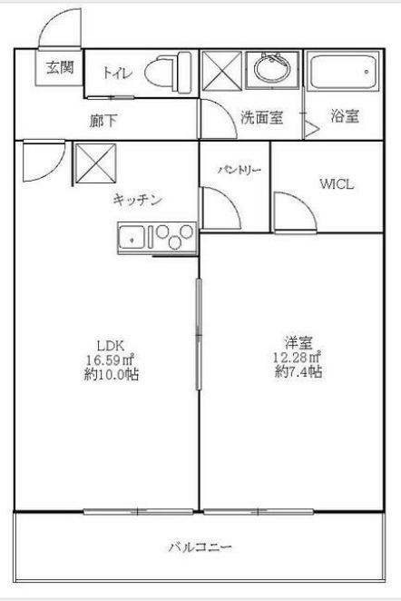 ハイセンチュリー(1LDK/3階)の間取り写真