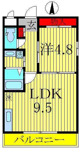 プロニティ ハイム(1LDK/3階)の間取り写真