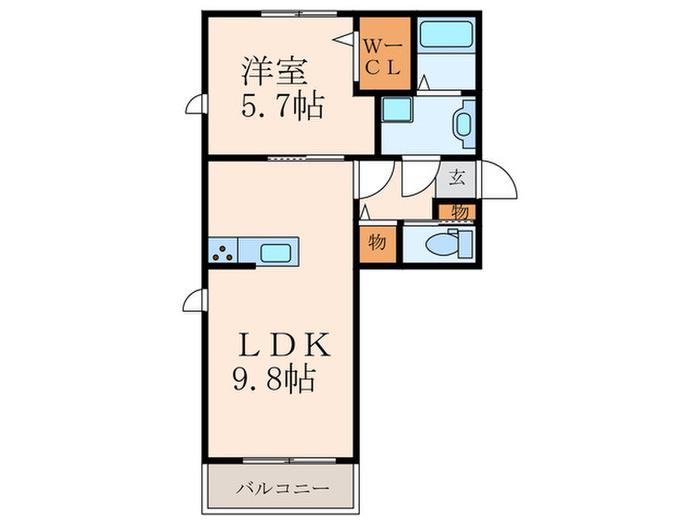 ヒルサイドテラス青山(1LDK/1階)の間取り写真