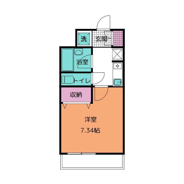 高島屋マンションII(1K/3階)の間取り写真