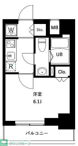 アーバンパークお花茶屋(1K/13階)の間取り写真