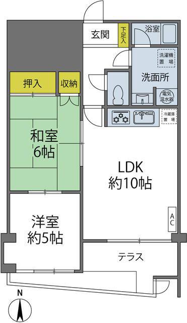 代々木ロイヤルマンション(2LDK/1階)の間取り写真