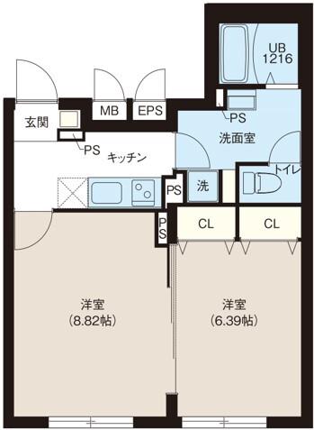 レピュア早稲田レジデンス(1LDK/4階)の間取り写真