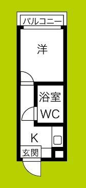 トーエー新深江(1K/5階)の間取り写真