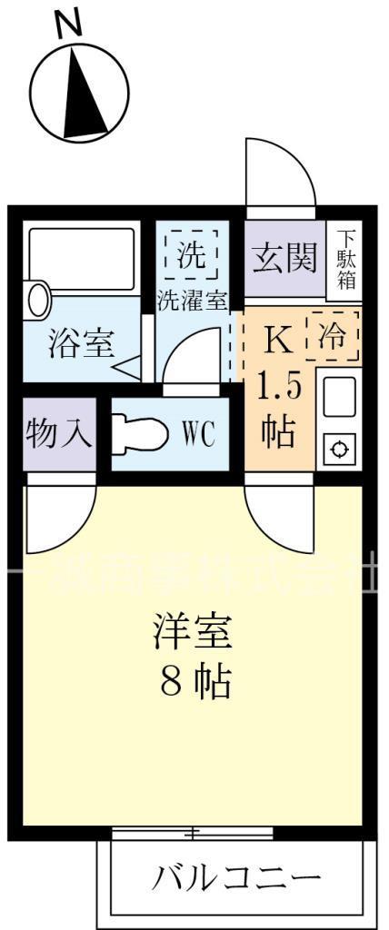 ＪＲ常磐線 赤塚駅 徒歩19分 2階建 築33年(1K/2階)の間取り写真