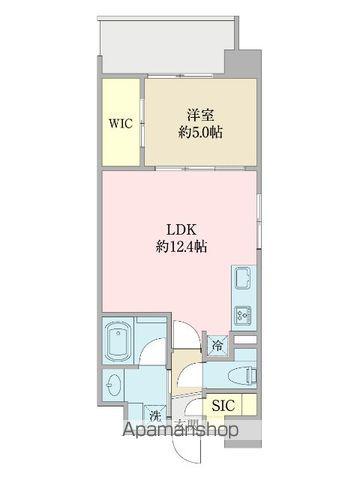 Sクラージュ西新(1LDK/9階)の間取り写真