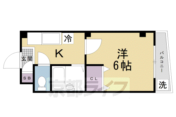 ハイツ本瓦(1K/1階)の間取り写真