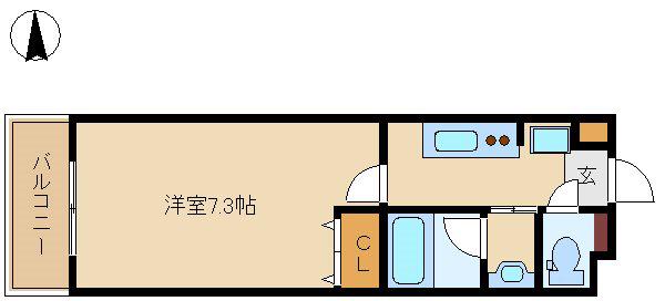 アーイ塚口(1K/2階)の間取り写真