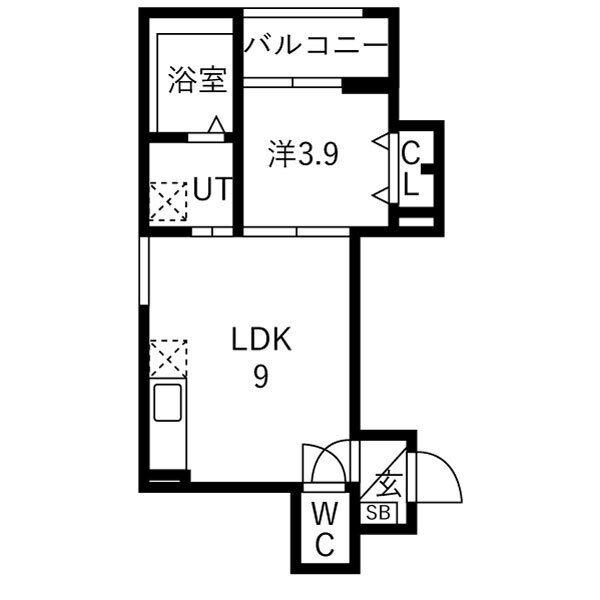 マナリオ(1LDK/2階)の間取り写真