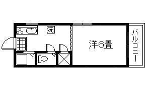 グリーンハイムN(1K/1階)の間取り写真