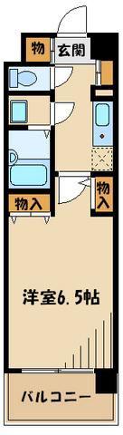 フロントリー(1K/1階)の間取り写真